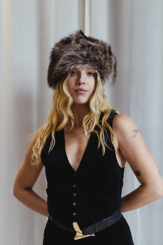 70's Vintage Coyote Fur Hat