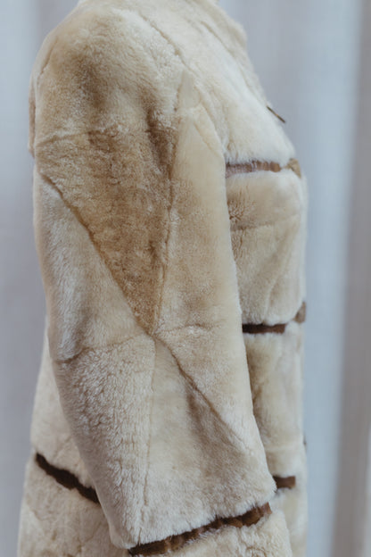 1970s Faux-Shearling Belted Ski Coat