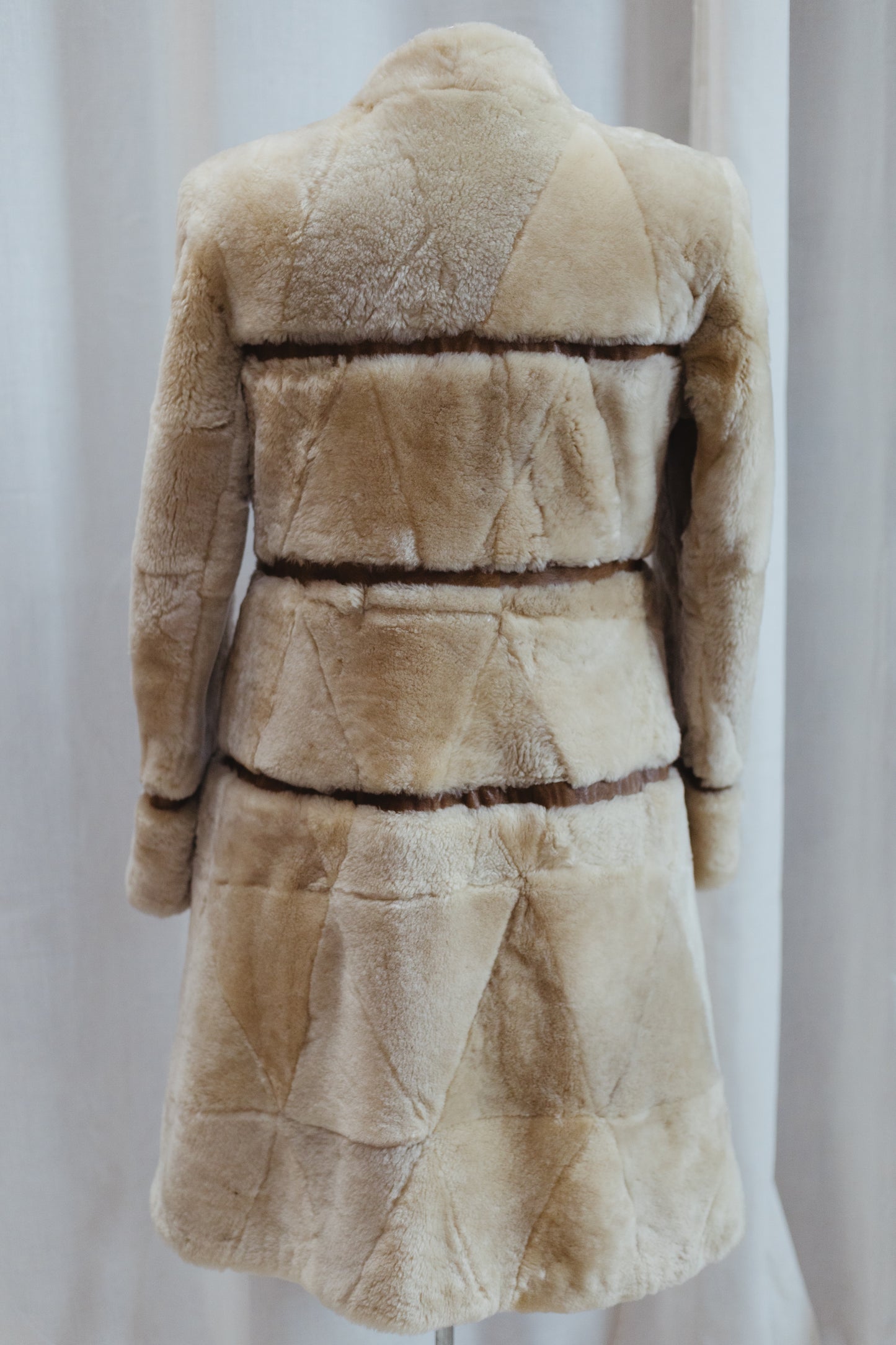 1970s Faux-Shearling Belted Ski Coat