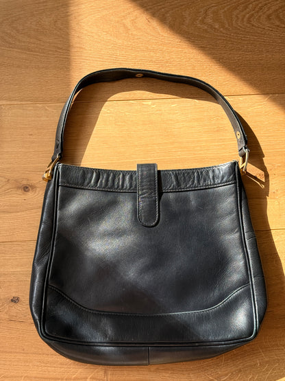 Vintage Louise FontaineBlack Leather Horsebit Bag