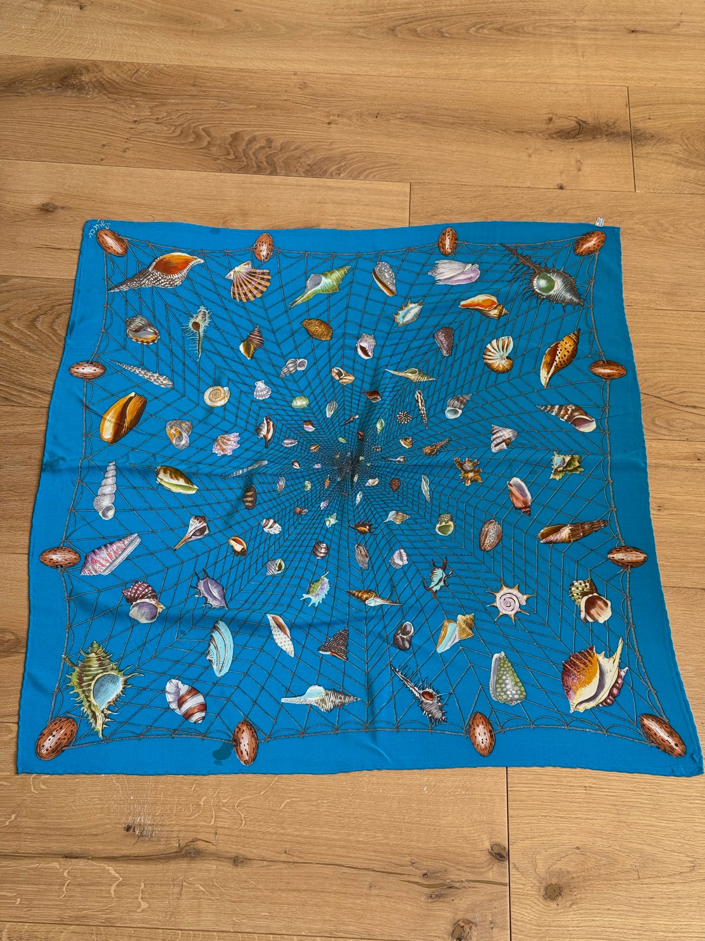 1970's Gucci Portal Net & Shell Scarf