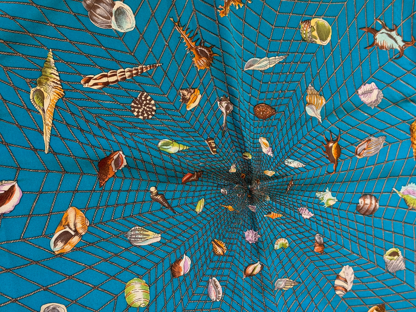 1970's Gucci Portal Net & Shell Scarf