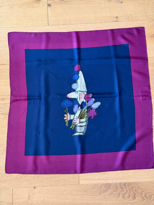 Silk Fiorio Vintage Scarf by Herbert Leupin
