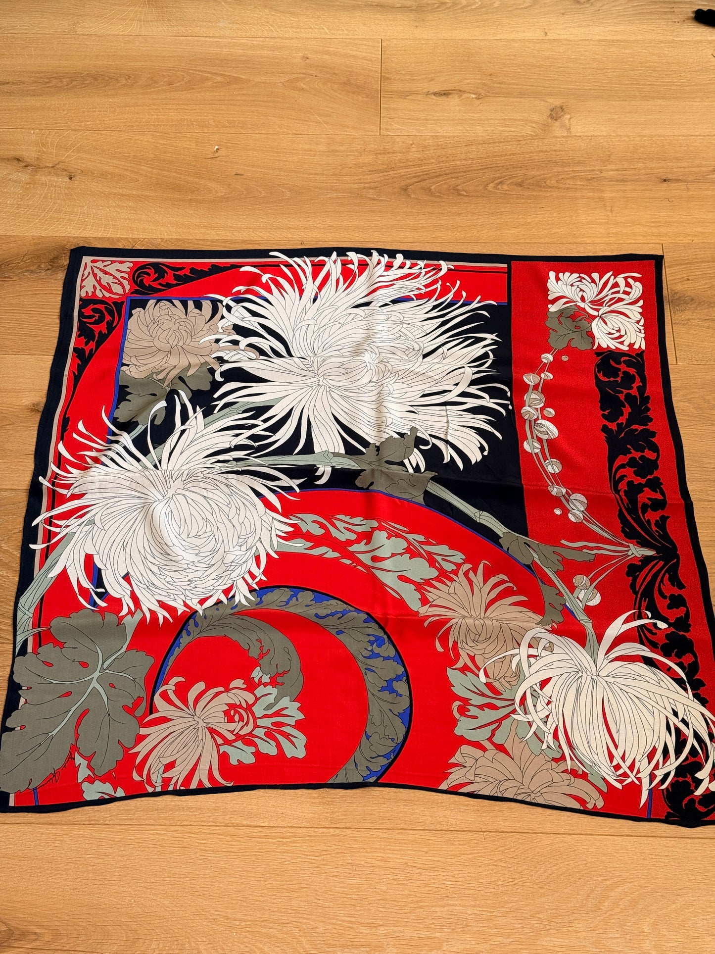 1980's Ginnie Johansen Silk Scarf