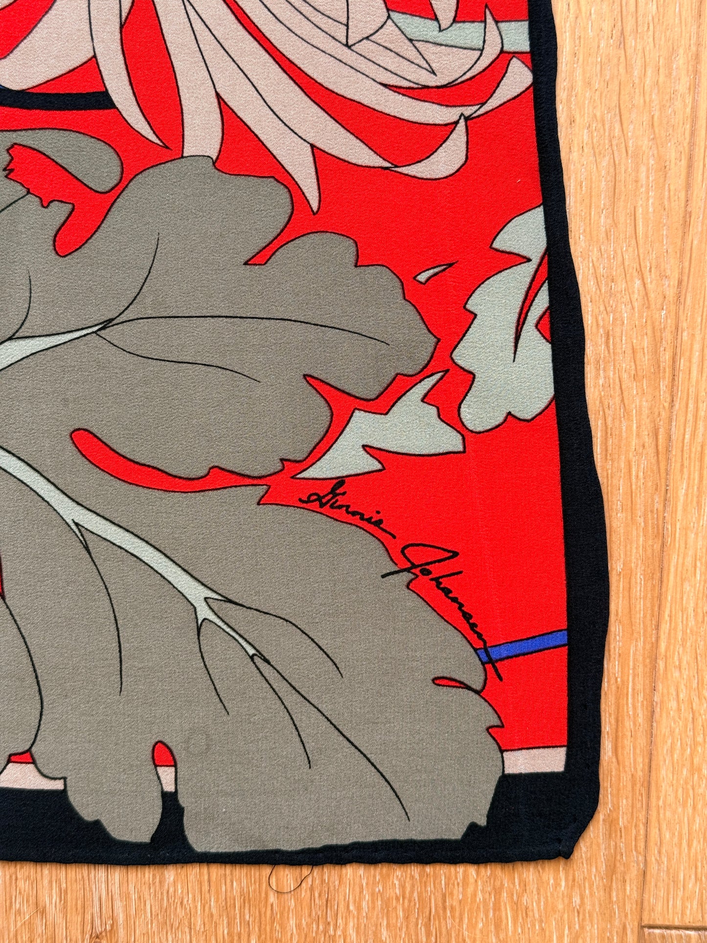 1980's Ginnie Johansen Silk Scarf