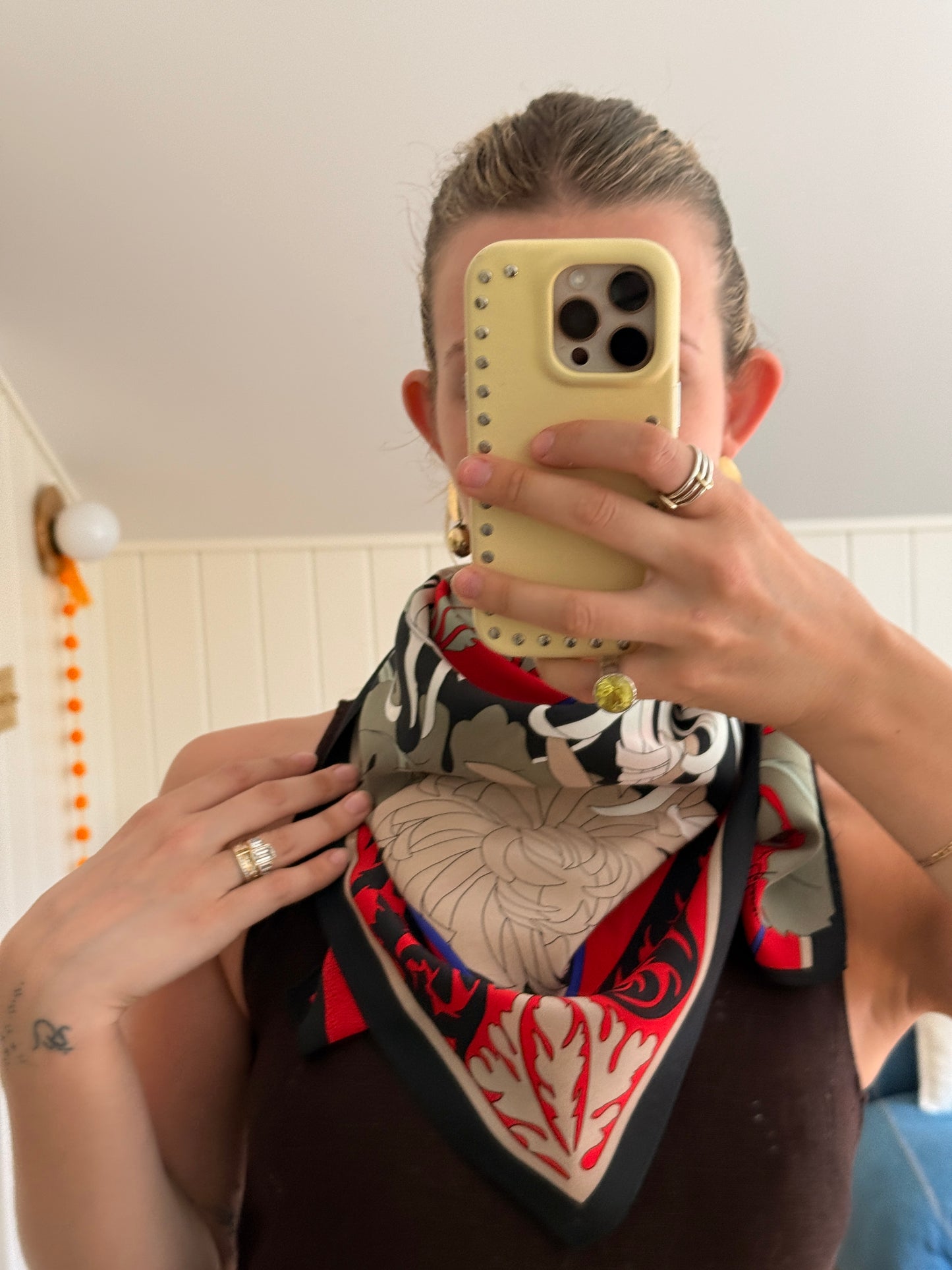 1980's Ginnie Johansen Silk Scarf