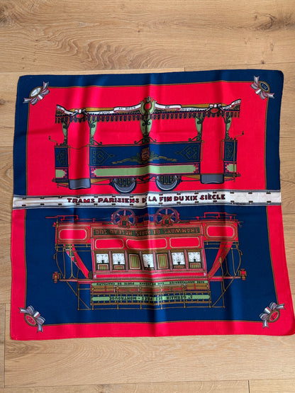 Gucci "Trams Parisiens de la fin du XIX Siècle" Silk Scarf