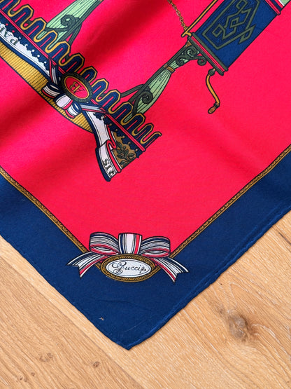 Gucci "Trams Parisiens de la fin du XIX Siècle" Silk Scarf