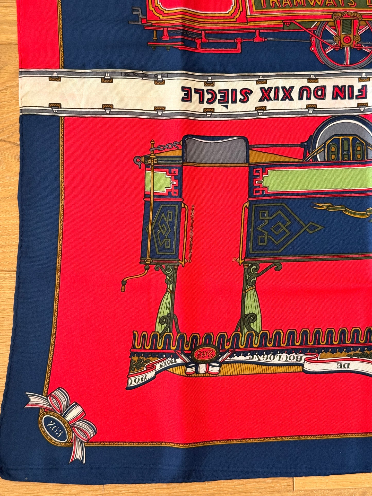 Gucci "Trams Parisiens de la fin du XIX Siècle" Silk Scarf