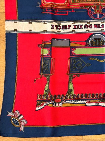 Gucci "Trams Parisiens de la fin du XIX Siècle" Silk Scarf