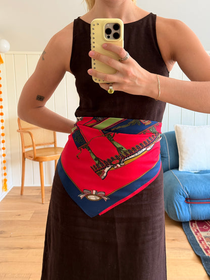 Gucci "Trams Parisiens de la fin du XIX Siècle" Silk Scarf