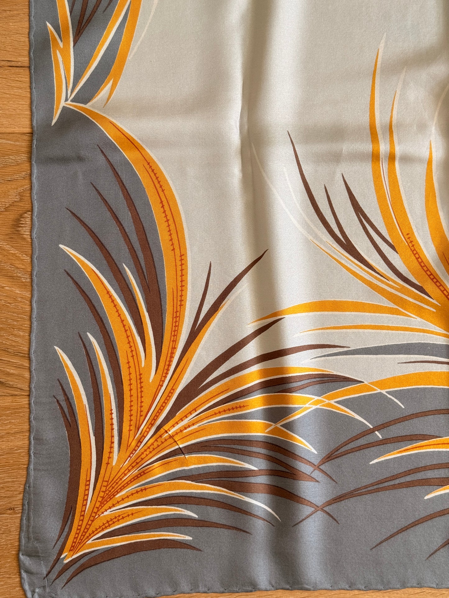 1970's Ergo Plumage Silk Scarf