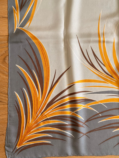 1970's Ergo Plumage Silk Scarf