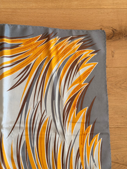 1970's Ergo Plumage Silk Scarf