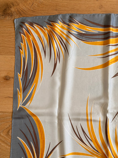 1970's Ergo Plumage Silk Scarf