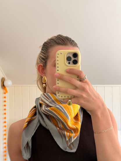 1970's Ergo Plumage Silk Scarf