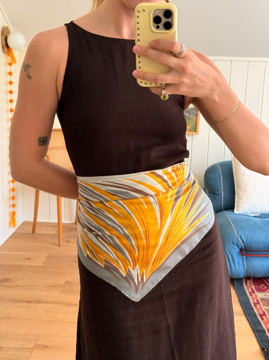 1970's Ergo Plumage Silk Scarf