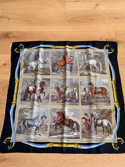 Hermès Les Races de Chevaux silk scarf by Hugo Grygkar