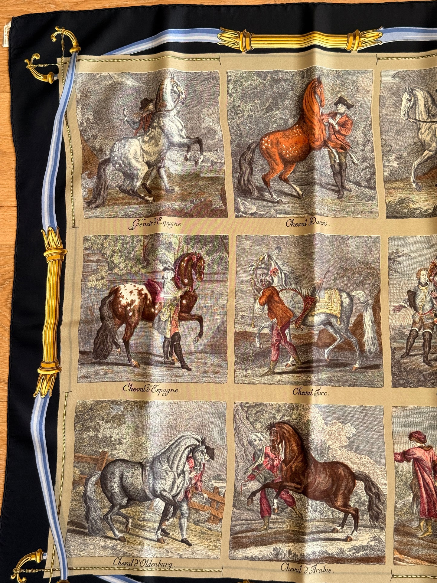 Hermès Les Races de Chevaux silk scarf by Hugo Grygkar