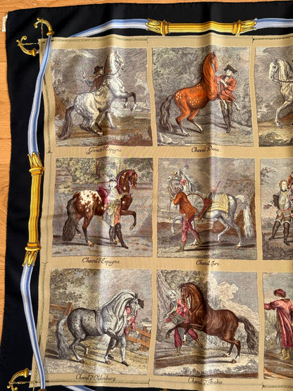 Hermès Les Races de Chevaux silk scarf by Hugo Grygkar