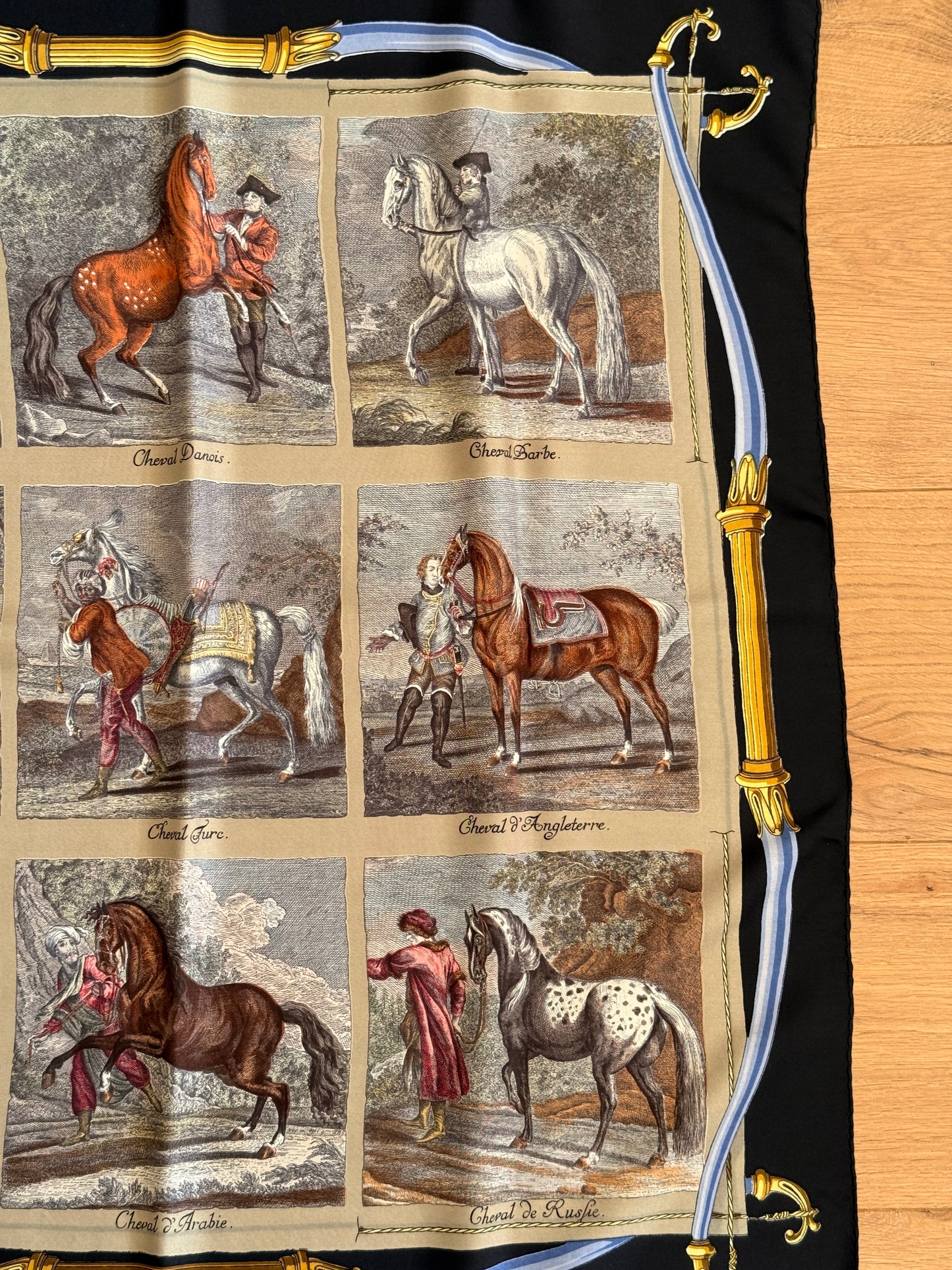Hermès Les Races de Chevaux silk scarf by Hugo Grygkar