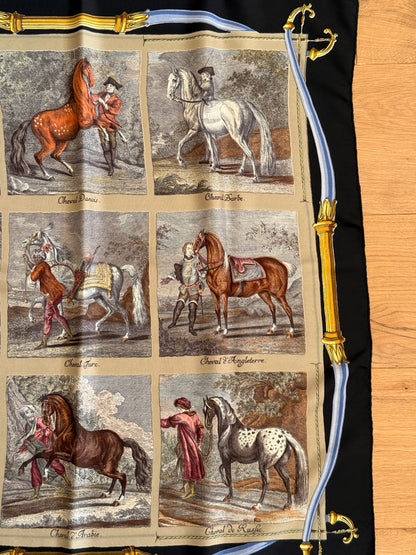 Hermès Les Races de Chevaux silk scarf by Hugo Grygkar