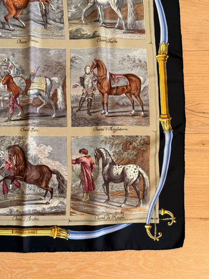 Hermès Les Races de Chevaux silk scarf by Hugo Grygkar
