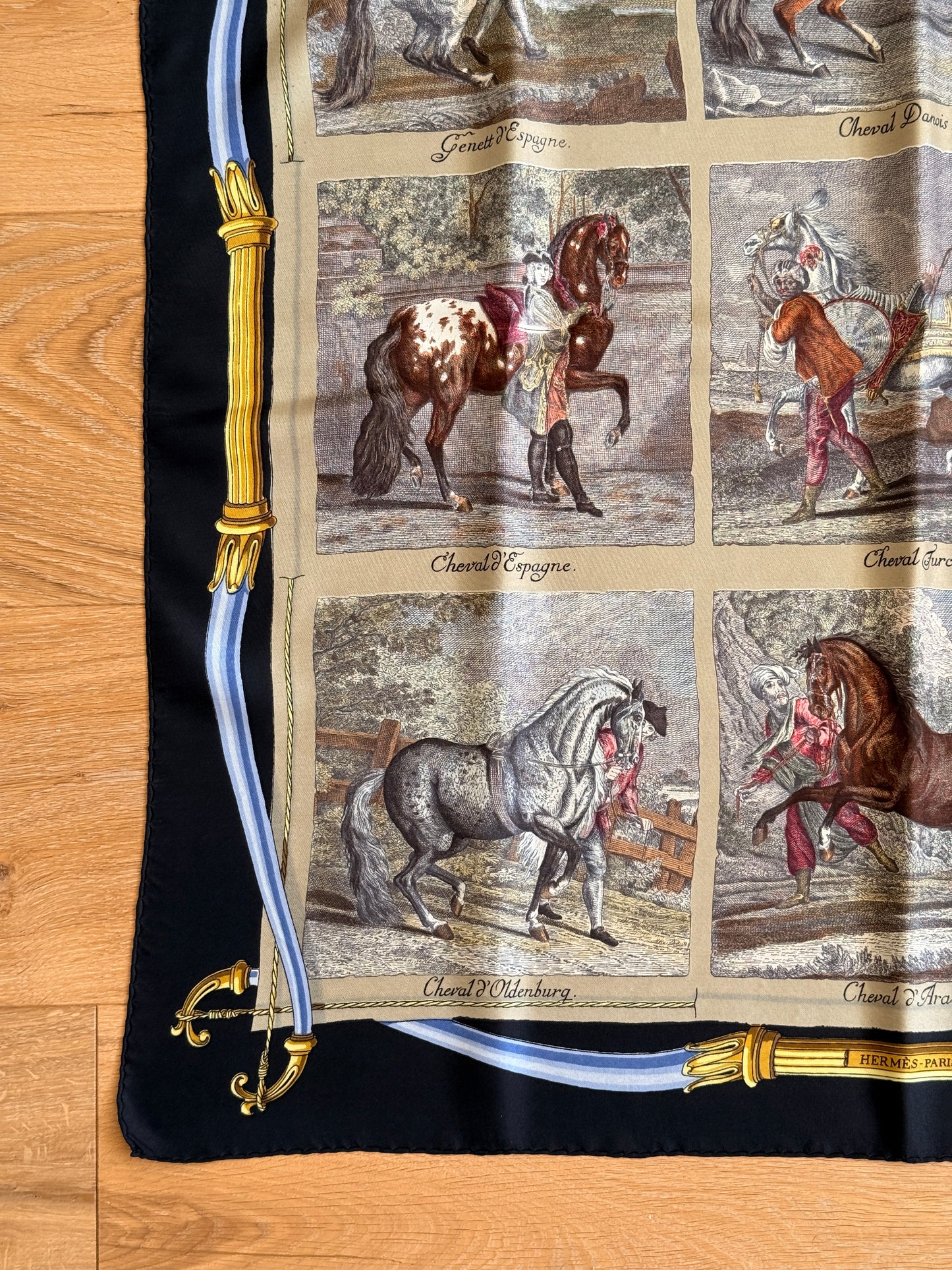 Hermès Les Races de Chevaux silk scarf by Hugo Grygkar