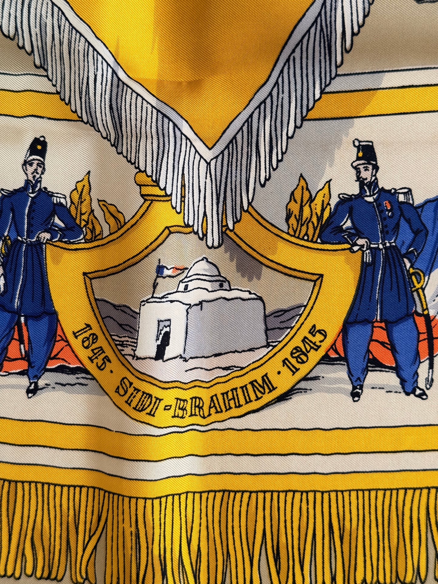 Hermès "À la Gloire des bataillons de chasseurs" by Hugo Grygkar Silk Scarf