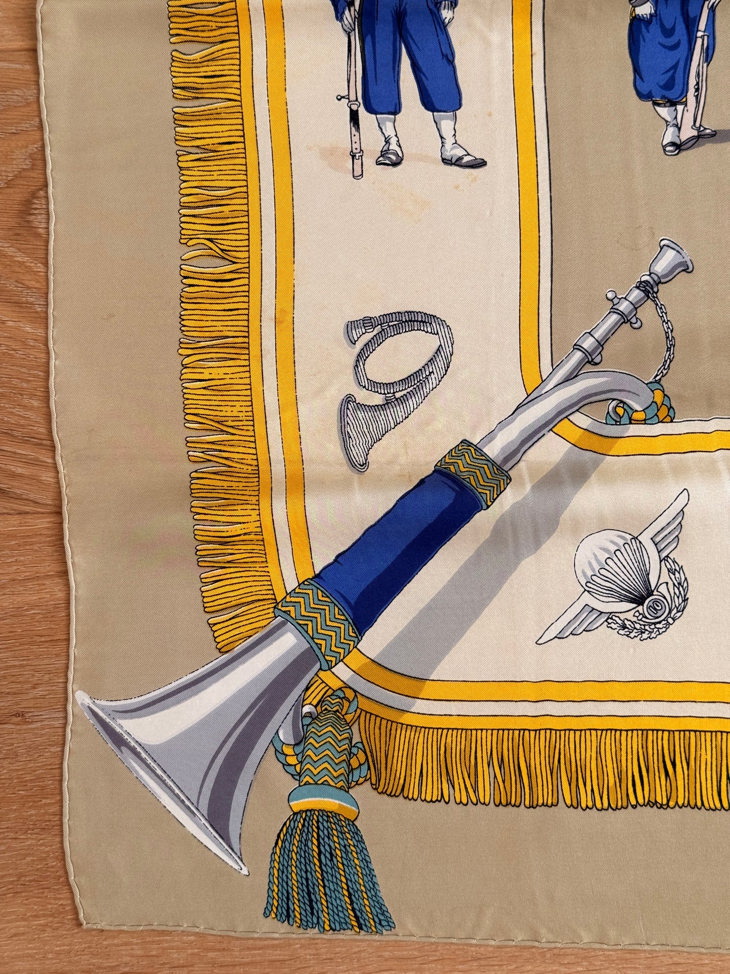 Hermès "À la Gloire des bataillons de chasseurs" by Hugo Grygkar Silk Scarf