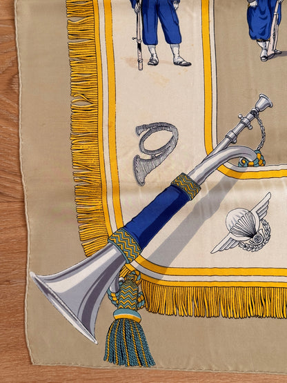 Hermès "À la Gloire des bataillons de chasseurs" by Hugo Grygkar Silk Scarf