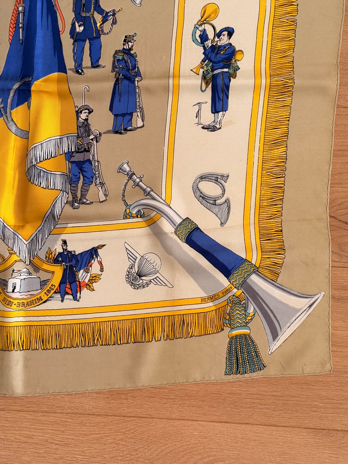 Hermès "À la Gloire des bataillons de chasseurs" by Hugo Grygkar Silk Scarf
