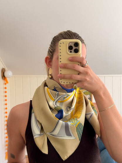 Hermès "À la Gloire des bataillons de chasseurs" by Hugo Grygkar Silk Scarf