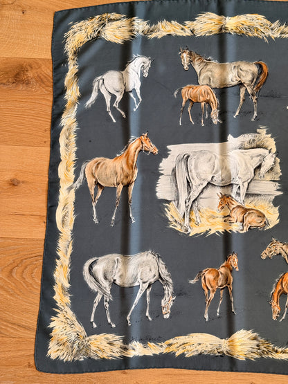 Hermès "Les Poulains" Silk Scarf by Xavier de Poret