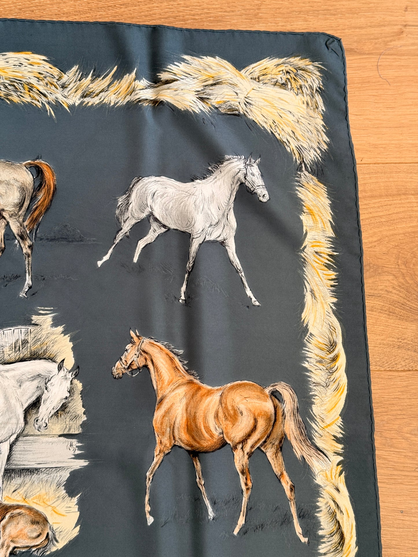Hermès "Les Poulains" Silk Scarf by Xavier de Poret