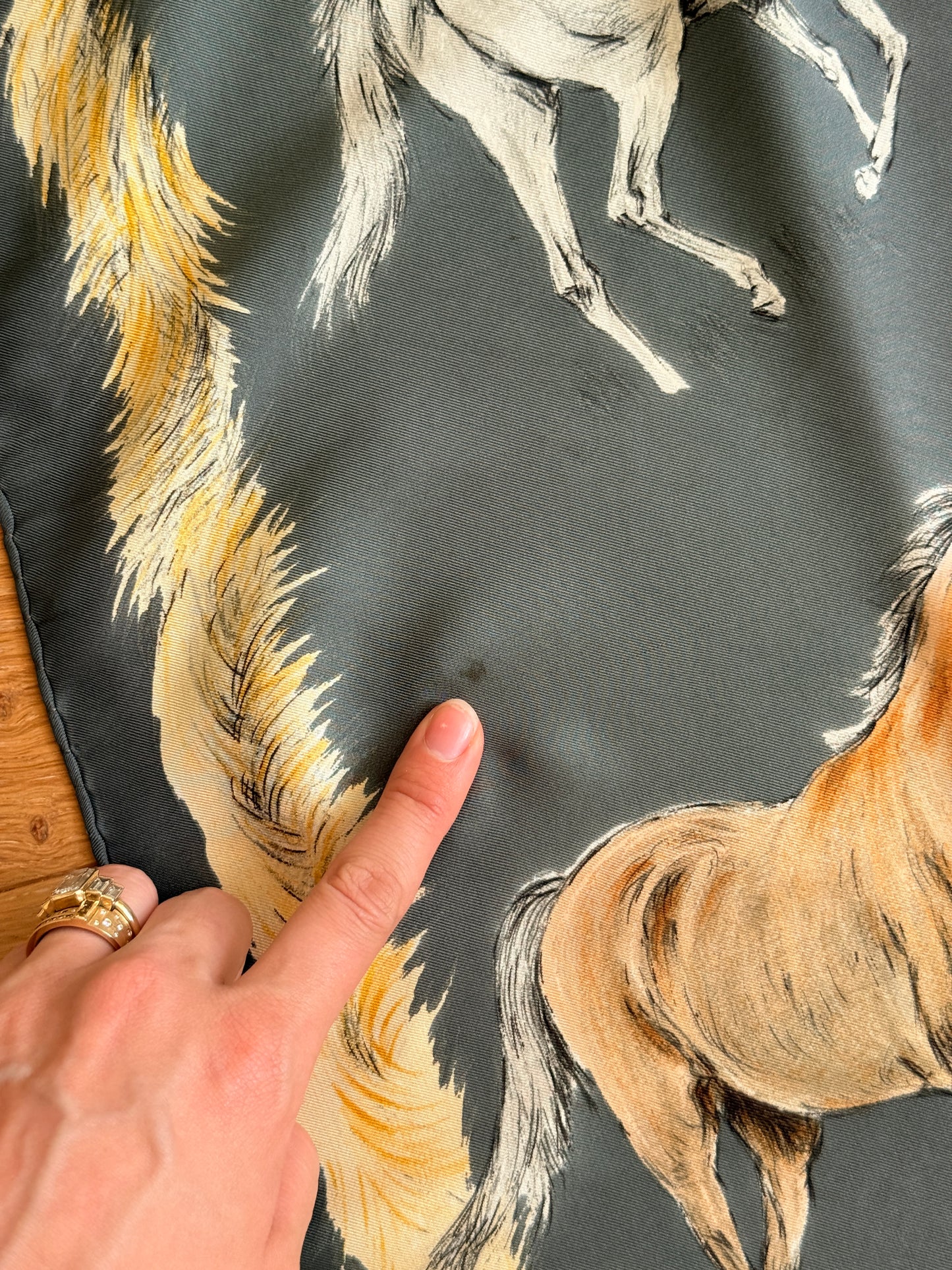 Hermès "Les Poulains" Silk Scarf by Xavier de Poret