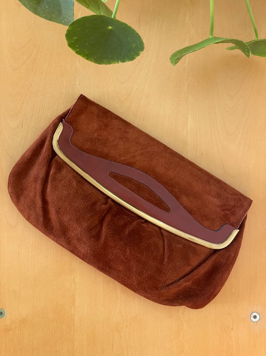 70's Suede Clutch