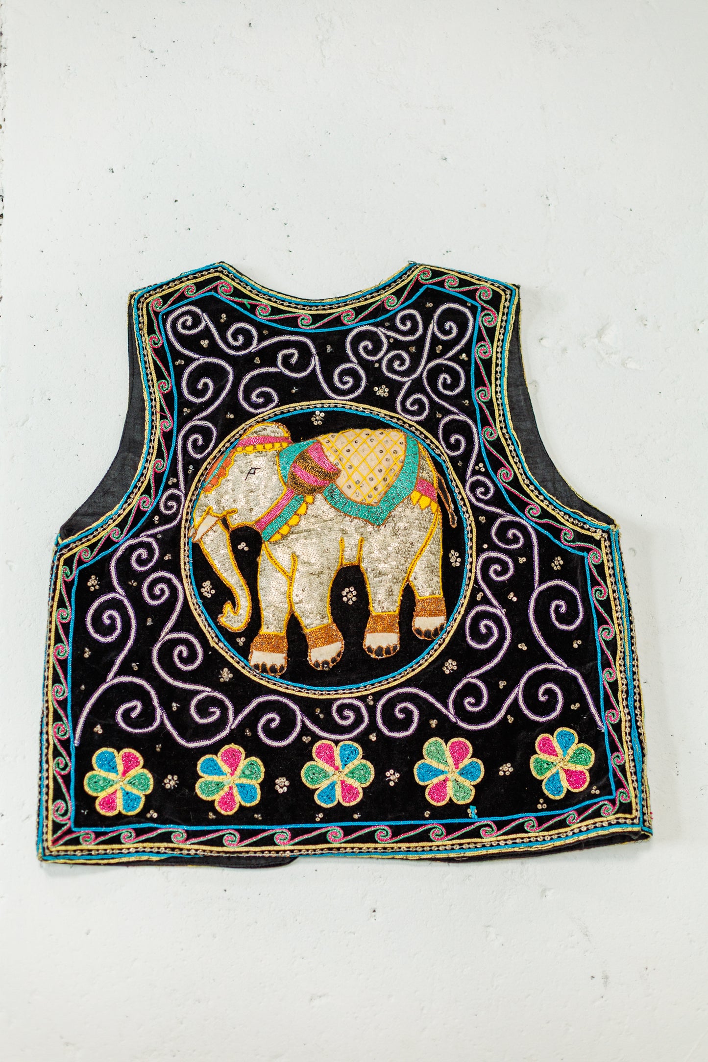 80's Vintage Daily Planet Embroidered Elephant Vest