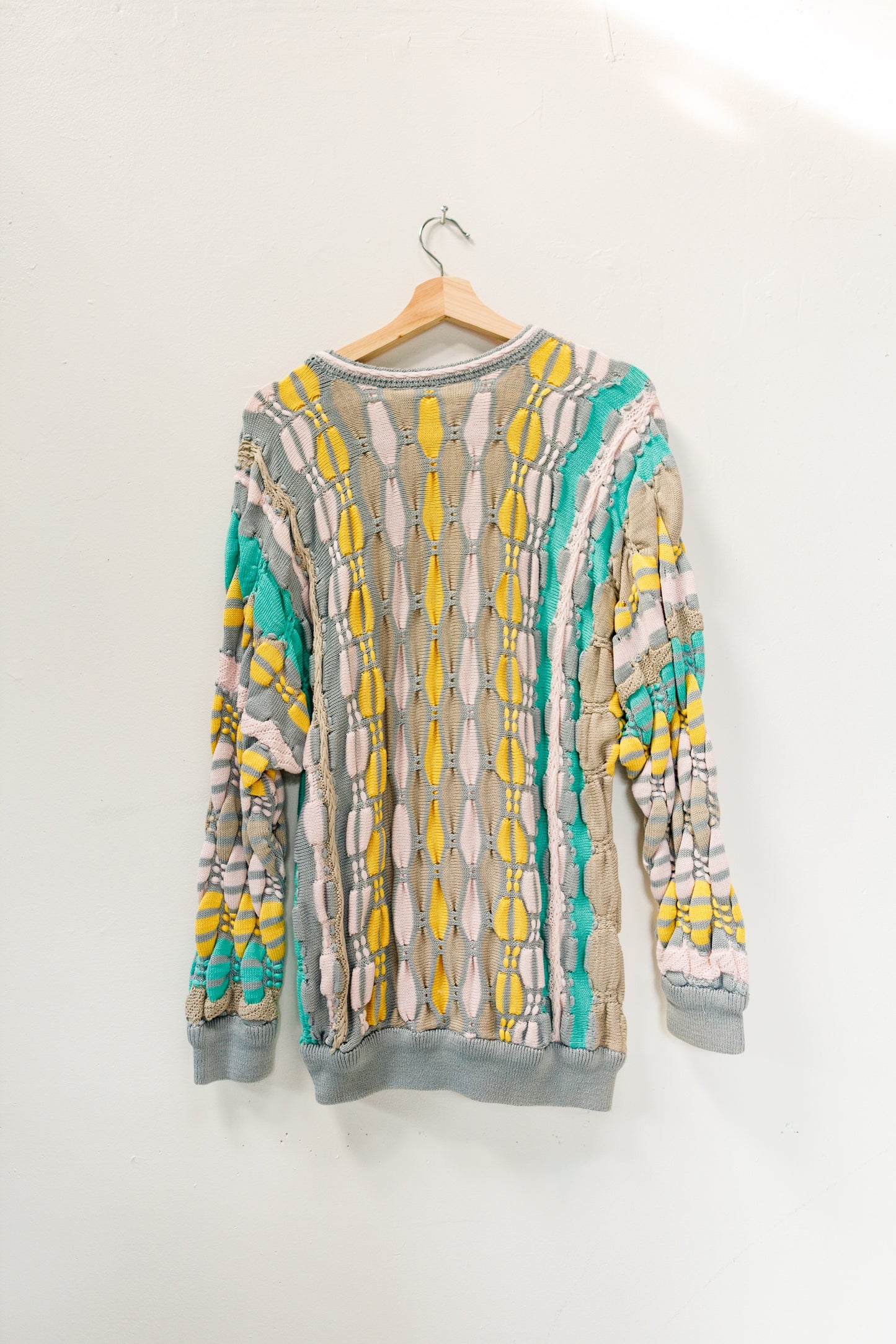 Vintage Coogi 3D Knit Pastel Sweater