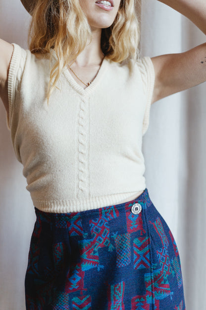 80's Pendleton Wool Maxi Wrap Skirt