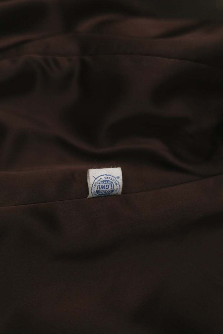 60's Bonwit Teller Brown Fur Trimmed Teddy Swing Coat