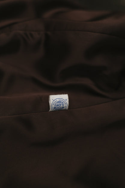 60's Bonwit Teller Brown Fur Trimmed Teddy Swing Coat