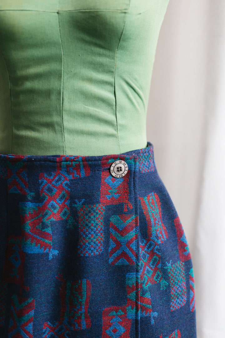 80's Pendleton Wool Maxi Wrap Skirt