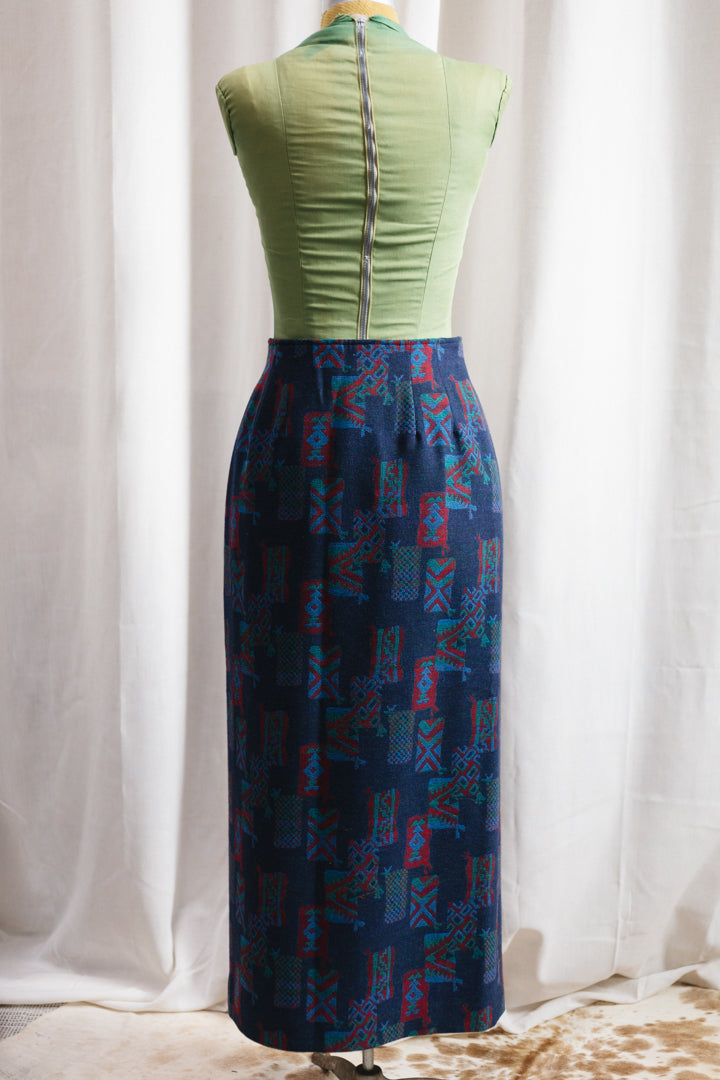 80's Pendleton Wool Maxi Wrap Skirt