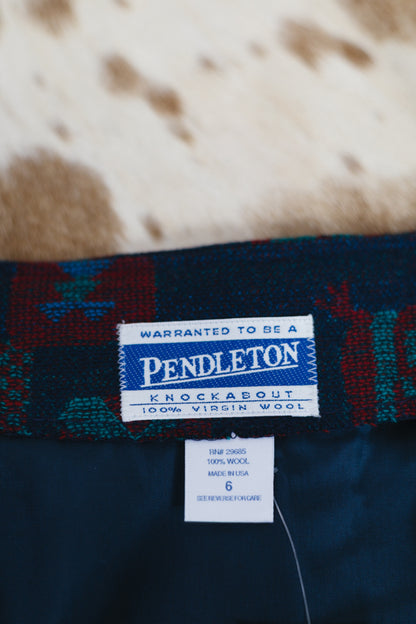 80's Pendleton Wool Maxi Wrap Skirt