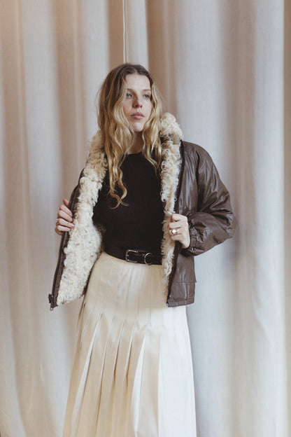 1970s Reversible Curly Fur Coat