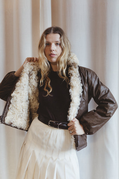 1970s Reversible Curly Fur Coat