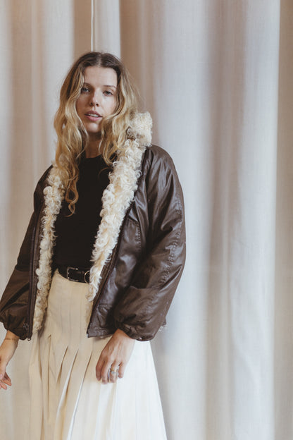 1970s Reversible Curly Fur Coat