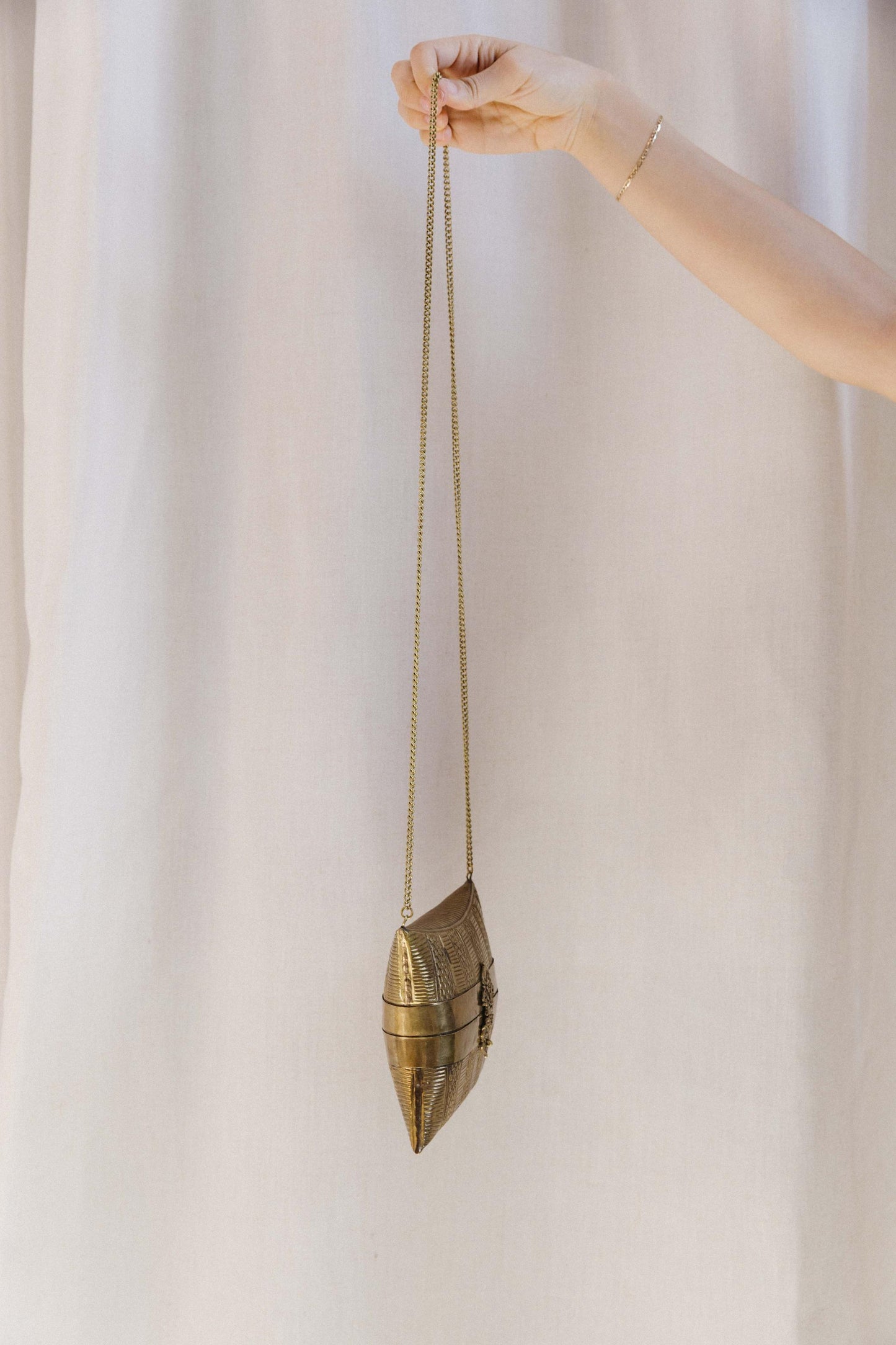 1930's Brass Pillow Purse Evening Bag