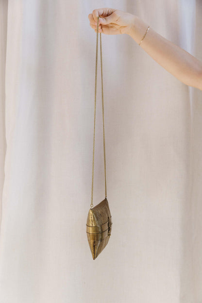 1930's Brass Pillow Purse Evening Bag